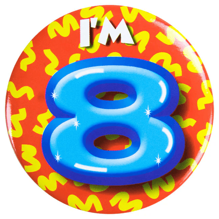 8 Jaar Buttons - Partywinkel