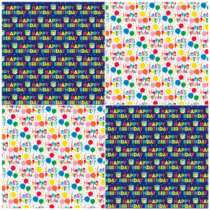 Happy Birthday Cadeaupapier - Partywinkel