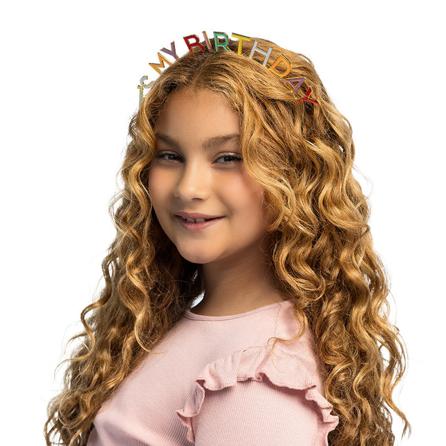 Metalldiadem "Det är min födelsedag