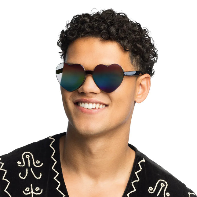 Party brile Festival hjärtan spegel svart