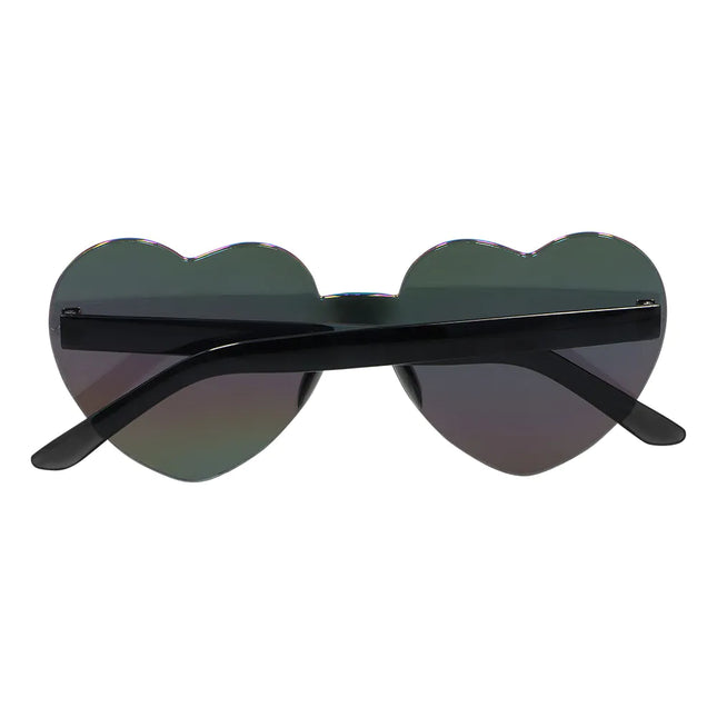 Party brile Festival hjärtan spegel svart