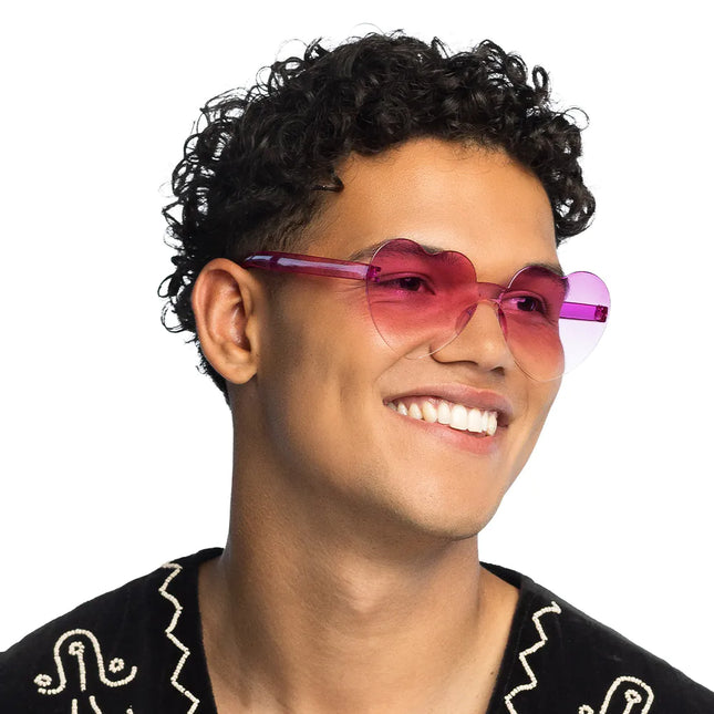 Party brile Festival hjärtan rosa