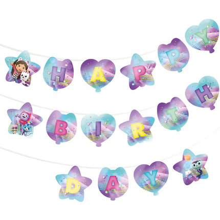 Gabby's Dollhouse-girland ”Happy Birthday”, 5 m