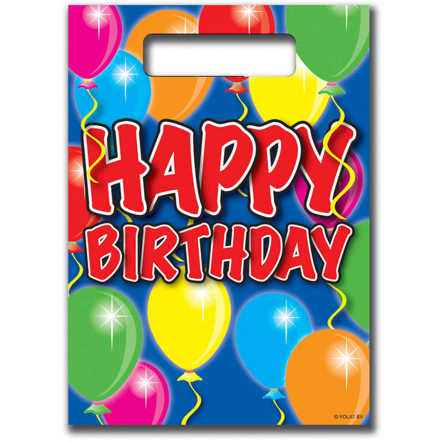 Happy Birthday Party Bags Ballonger - 8 stycken