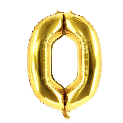 0 år, siffra, ballong, guld, tom, 85 cm