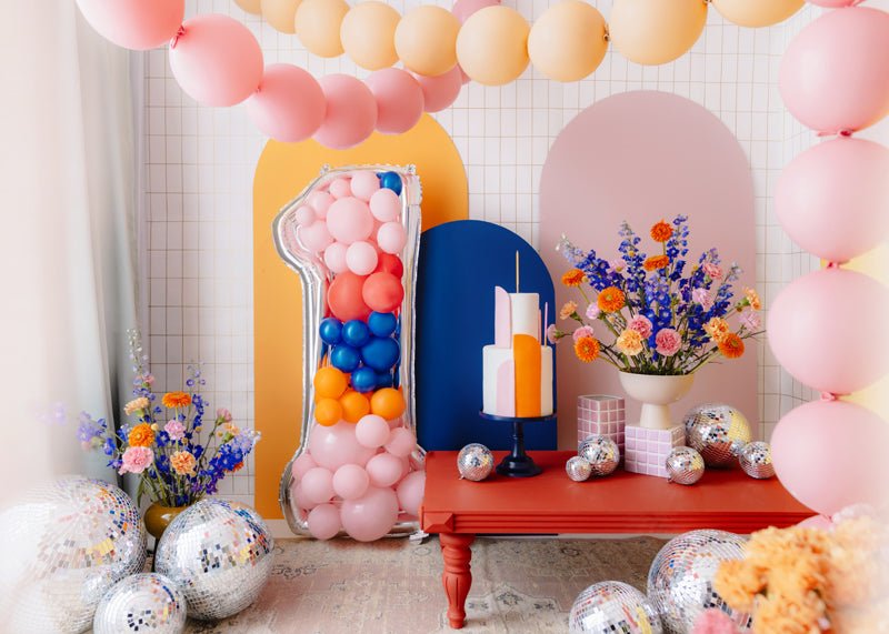 1 Jaar Ballon Frame Zilver 1,26m van Partydeco koop je bij Partywinkel