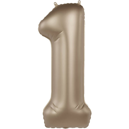 1 Jaar Cijfer Ballon Goud 86cm van Folat koop je bij Partywinkel