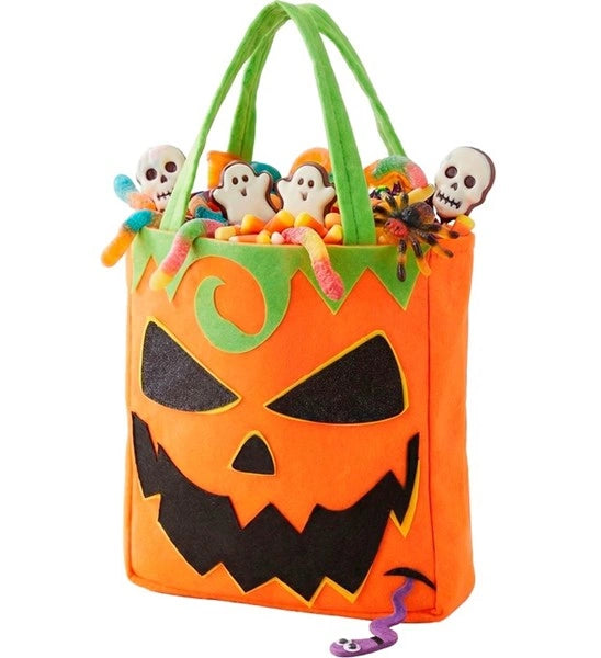 ”Trick or Treat”-väska i form av en pumpa