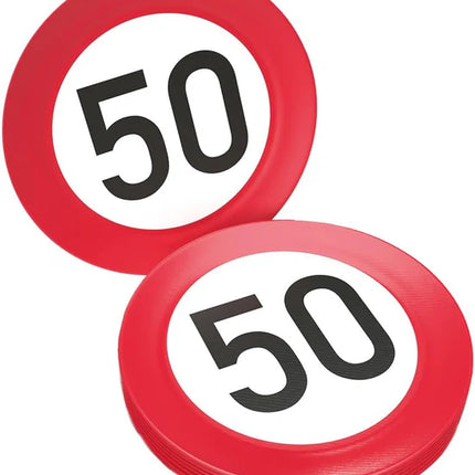 50 år – Trafikskylt, 23 cm