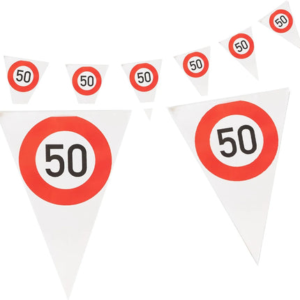 50-årsjubileum – Slingrande trafikskylt, 4 m