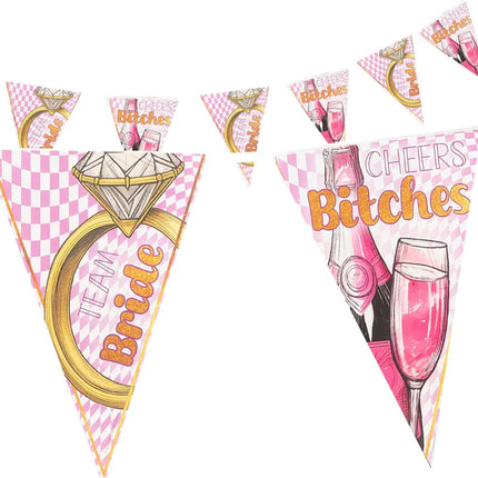 Svensexa-girland, rosa, 4 m