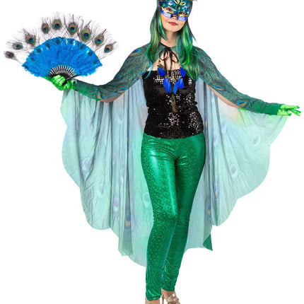 Påfågel dräkt färgad