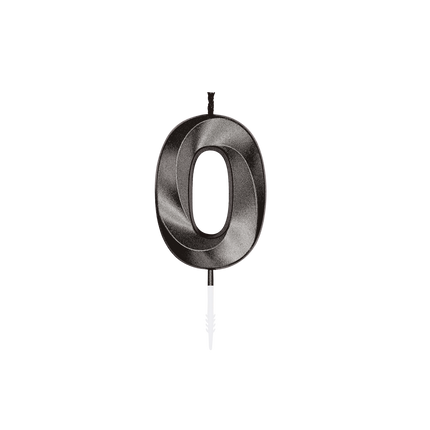0-års-ljus, svart metallic, 6 cm