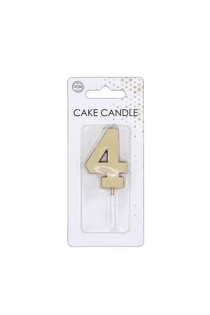 4 ljus, guldmetallic, 4,5 cm