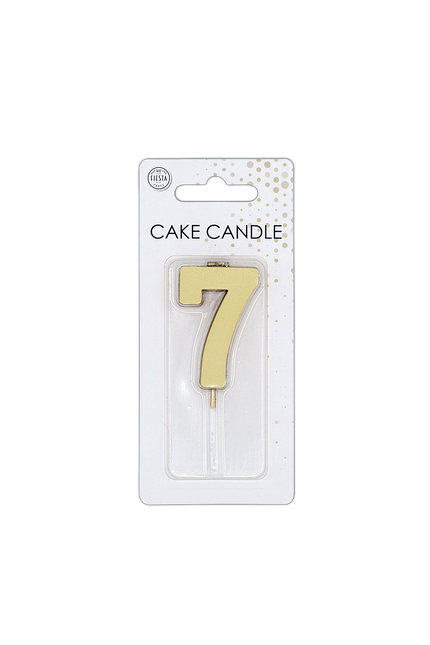 7 ljus, guldmetallic, 4,5 cm