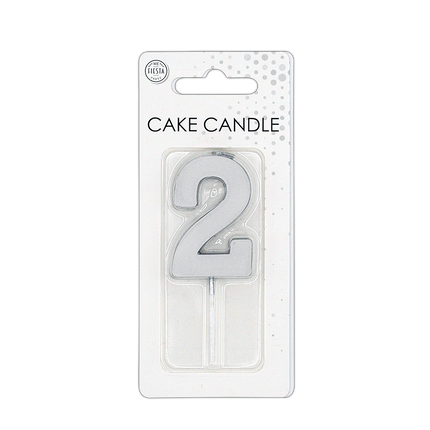 2 ljus, silvermetallic, 4,5 cm