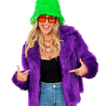 Pälsjacka plysch damer