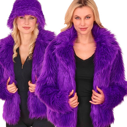 Pälsjacka plysch damer