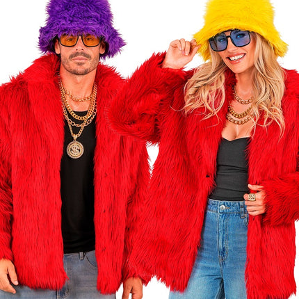 Pälskappa Plush Röd