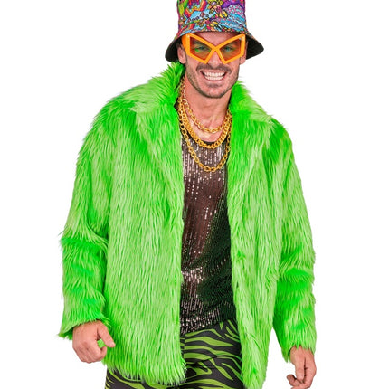 Pälskappa Plysch Neon Green