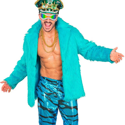 Pälskappa Plush Turquoise