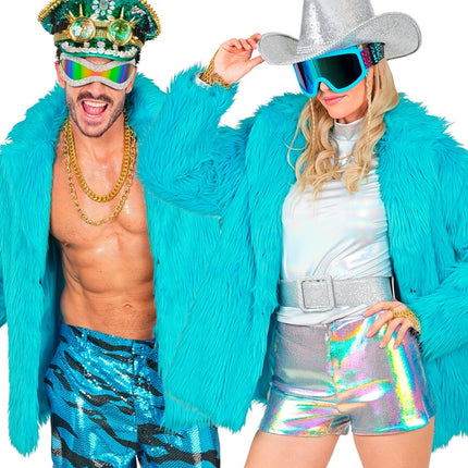 Pälskappa Plush Turquoise