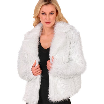 Päls för kvinnor Plysch Vit