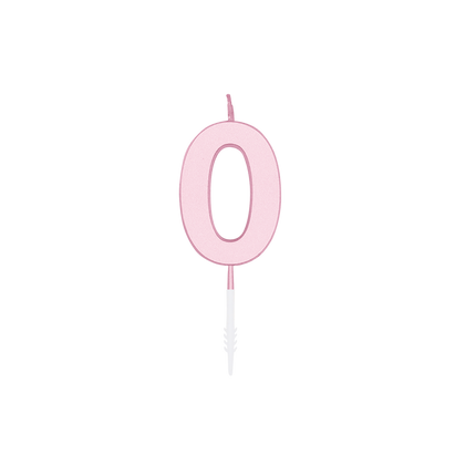 0-års-ljus, rosa pastell, 4,5 cm