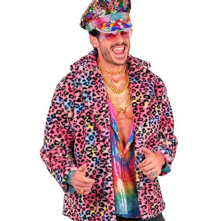 Pälskappa Plush Multi Leopard