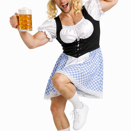 Blå dirndl-klänning för Oktoberfest för herrar