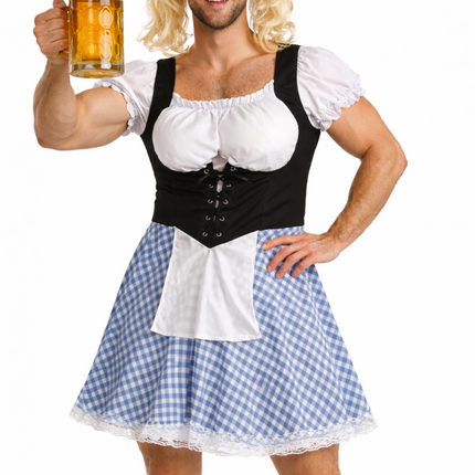 Blå dirndl-klänning för Oktoberfest för herrar