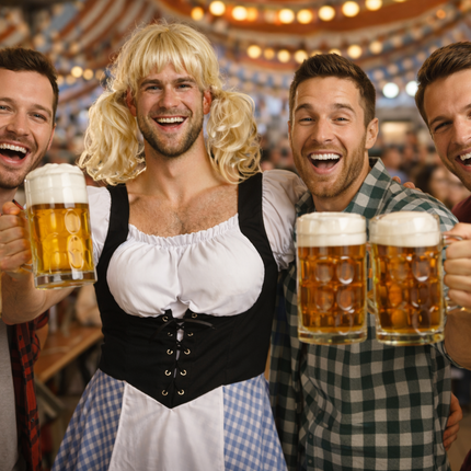 Blå dirndl-klänning för Oktoberfest för herrar
