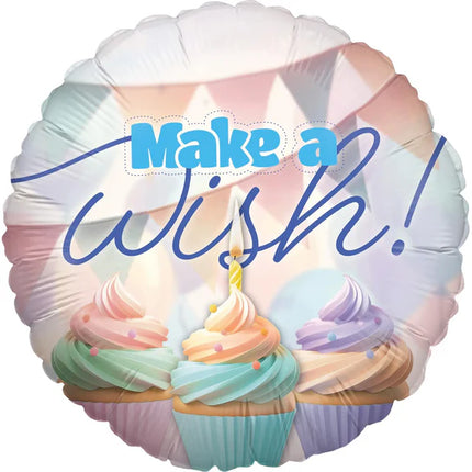 Födelsedagsballong med helium – Make A Wish – Tom