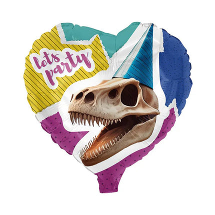 Dinosaurie-heliumballong ”Lets Party” (tom) 45 cm