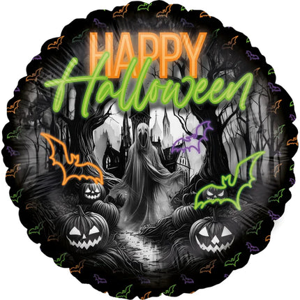 Halloween-heliumballong, neon, tom, 45 cm