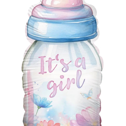 ”It’s a Girl”-heliumballongflaska, tom, 78 cm