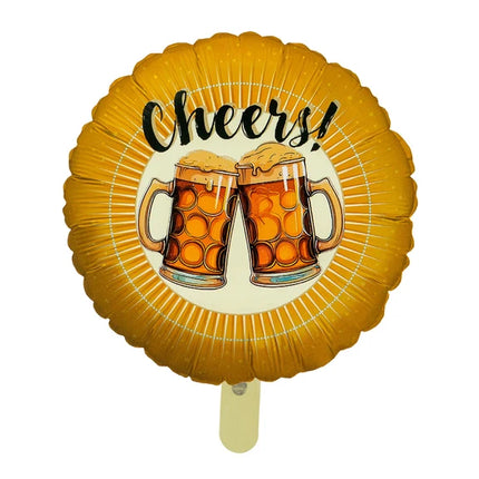 Orange heliumballong ”Cheers”, tom, 45 cm