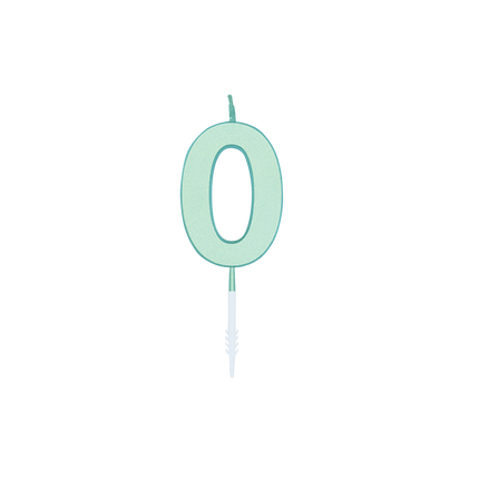 0-års-ljus, mintgrönt, pastell, 4,5 cm
