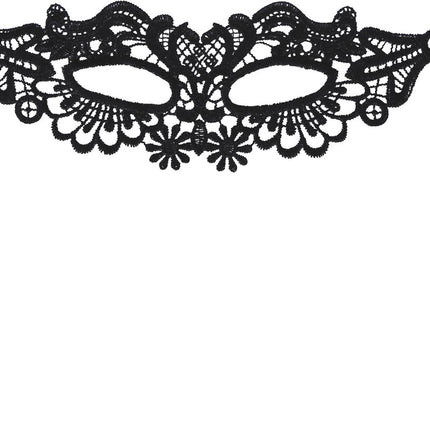 Svart ögonmask spets