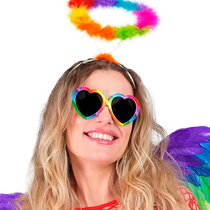 PANNBAND HALO ÄNGEL REGNBÅGE