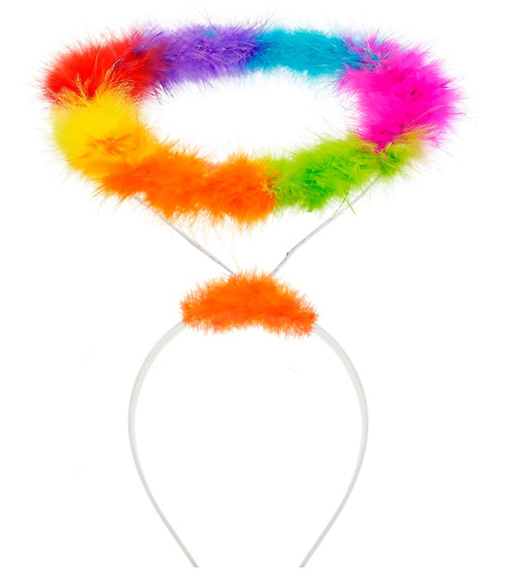 PANNBAND HALO ÄNGEL REGNBÅGE