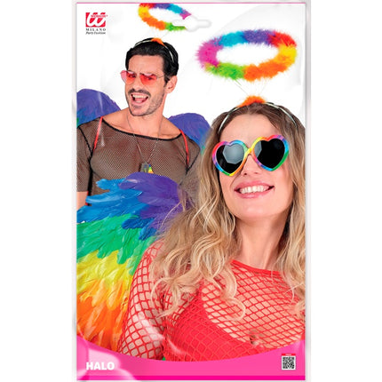 PANNBAND HALO ÄNGEL REGNBÅGE