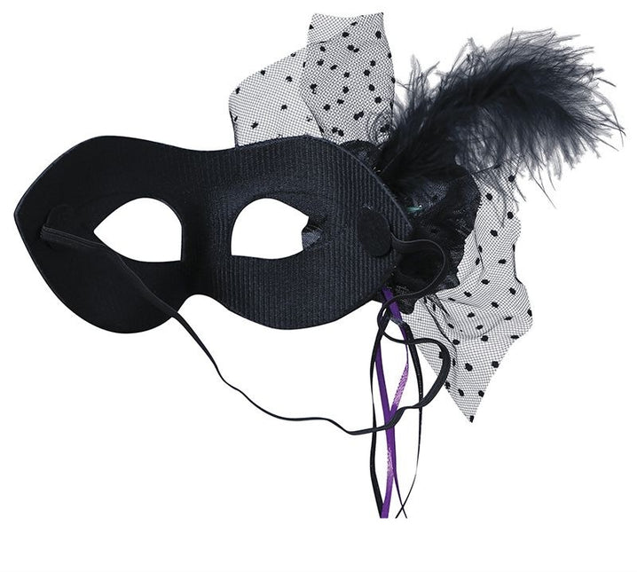 Svart ögonmask blomma paljetter