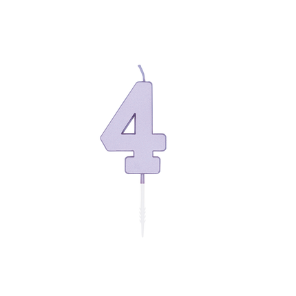 4-års-ljus, lila, 4,5 cm