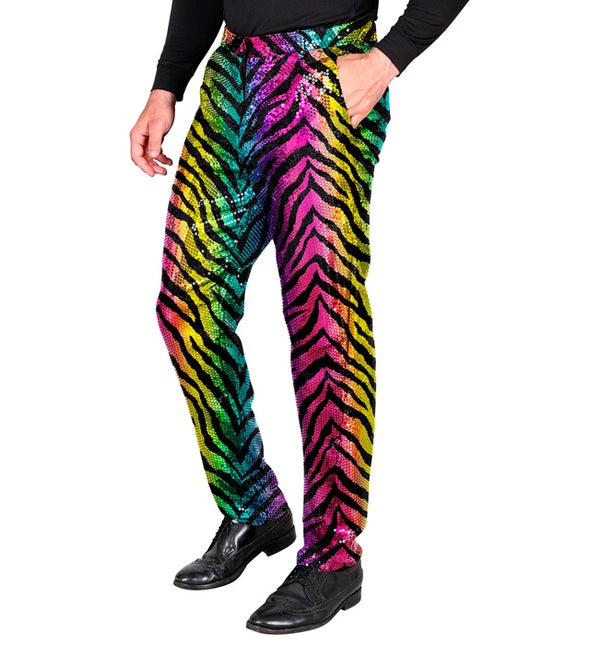 PAILLETTER BROEK REGENBOOG TIGER Vuxen