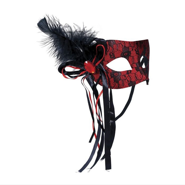 Svart Röd Ögonmask Fjäder