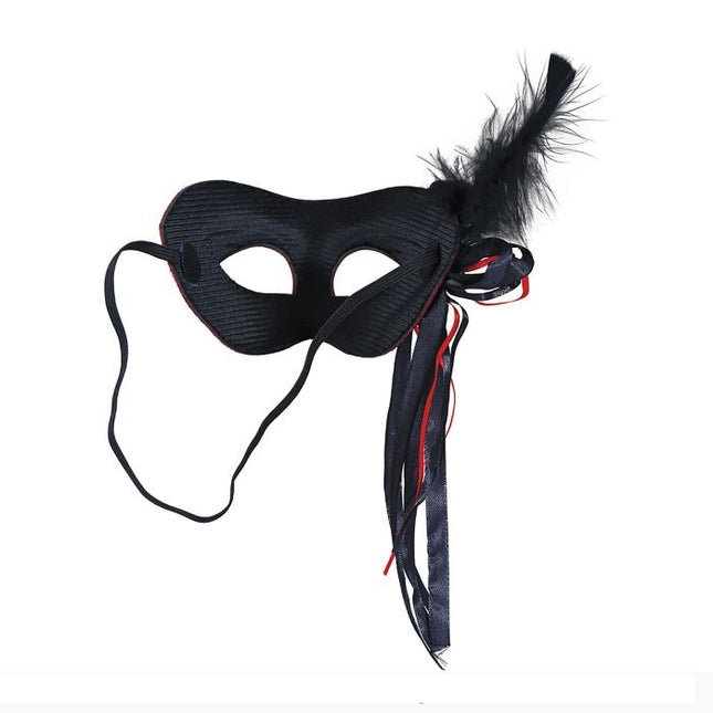 Svart Röd Ögonmask Fjäder