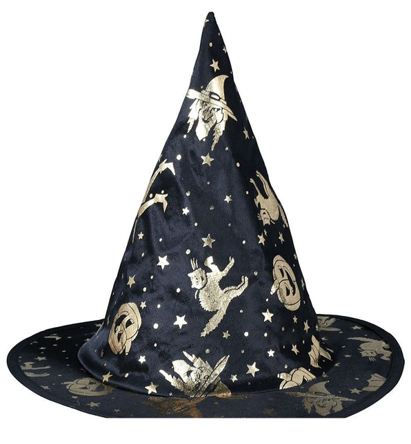 Svart Guld Häxhatt Barn