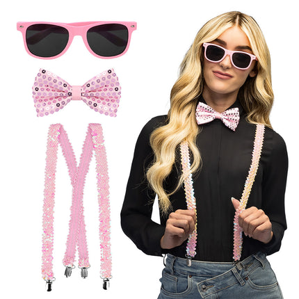 Set paljetter ljusrosa