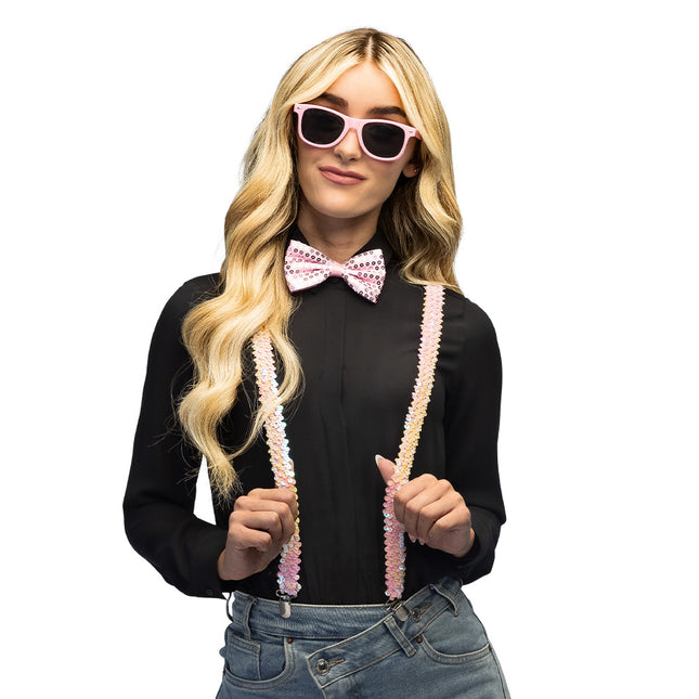 Set paljetter ljusrosa